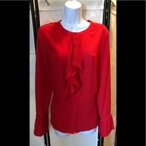 Eva Longoria ruffled blouse